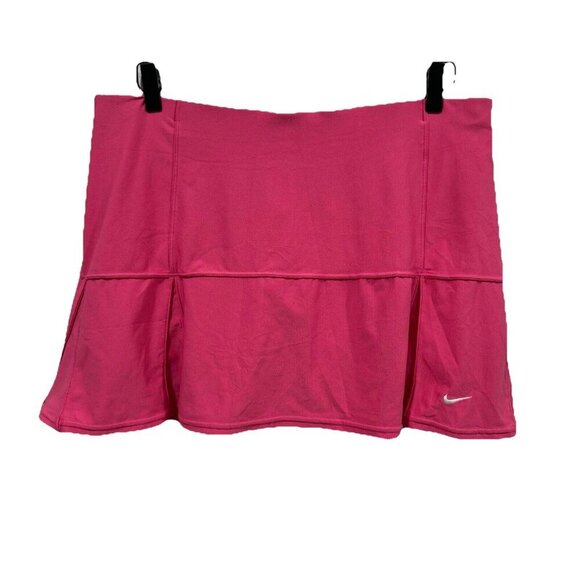 NIKE Tennis Skirt / Skort Women's Pleated Magenta Pink Stretch Fit-Dry Large L - Picture 1 of 8